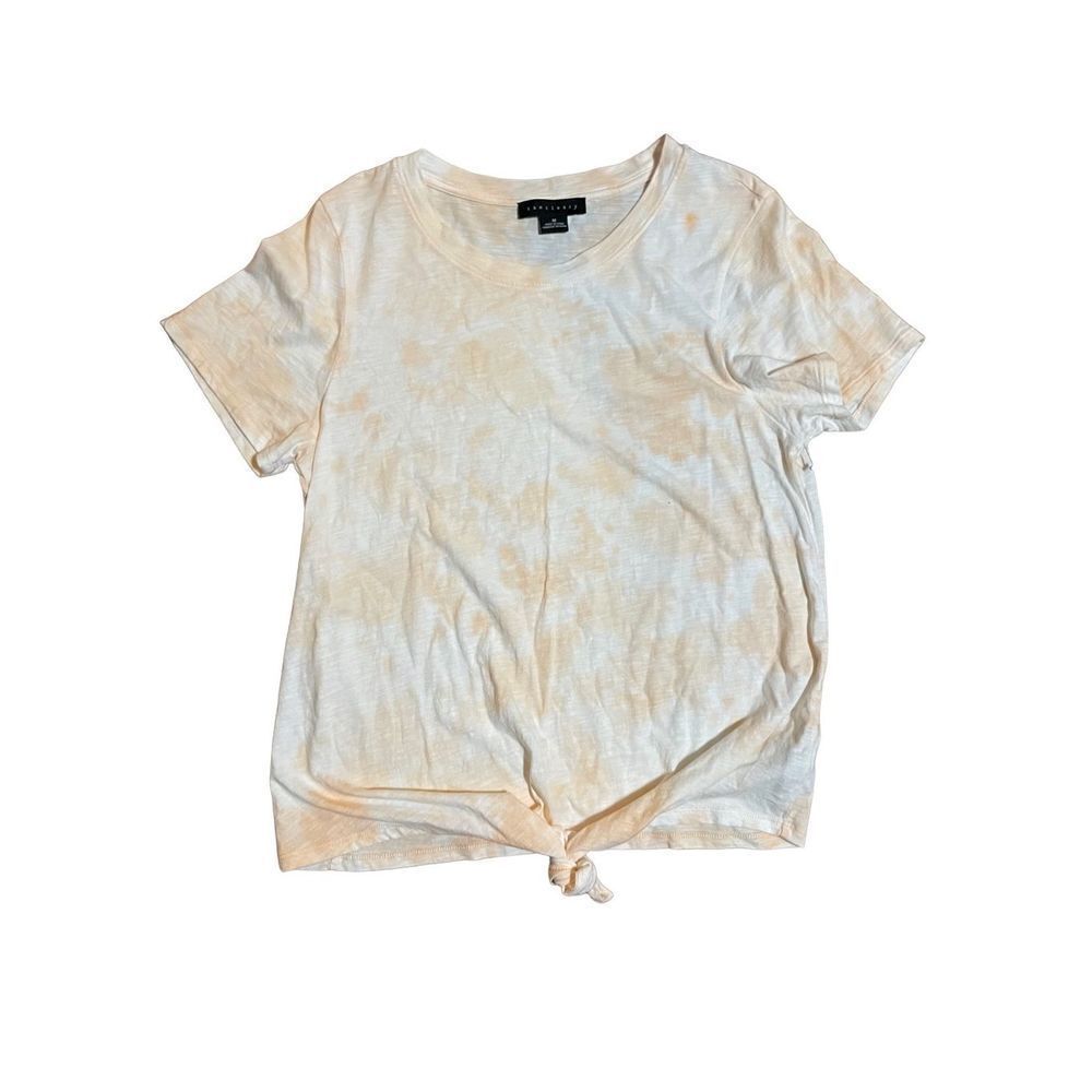 Sanctuary orange / white tie dye front tie shirt sz M